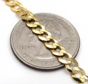 14k yellow gold solid cuban chain 16-24 inch 4.70mm