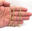 14k yellow gold solid cuban chain 16-24 inch 4.70mm