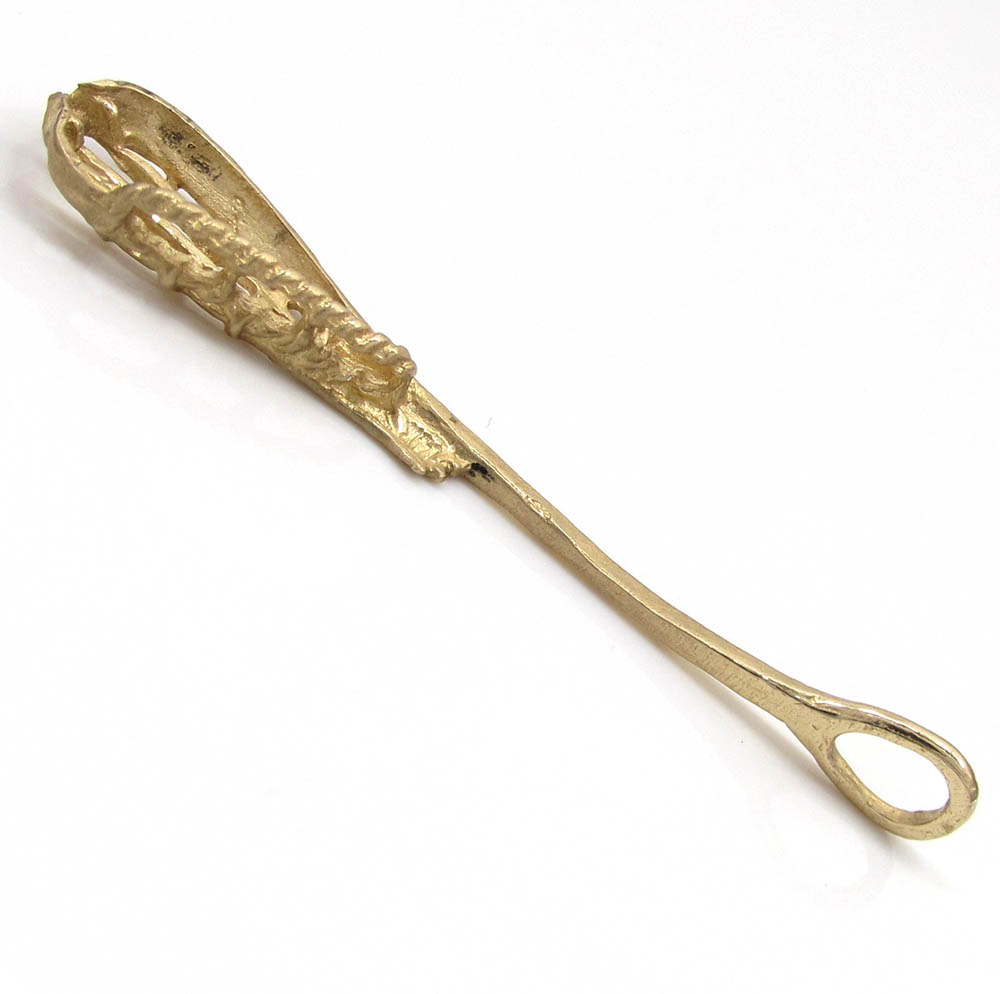 14k yellow gold lacrosse stick pendant