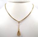 14k yellow gold lacrosse stick pendant