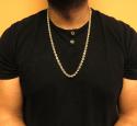 10k yellow gold smooth semi hollow italian rope chain 20-30 inch 6.50mm