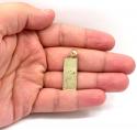 10k yellow gold diamond cut one hundred dollar bill pendant 