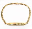 10k yellow gold cuban id bracelet 8.50 inch 3.50mm 