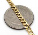 10k yellow gold cuban id bracelet 8.50 inch 3.50mm 