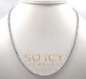 14k white gold moon cut bead link chain 16-30 inch 3mm