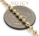 14k yellow gold moon cut bead link chain 18-26 inch 3mm
