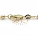 14k yellow gold moon cut bead link chain 18-26 inch 3mm