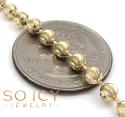 14k solid yellow gold moon cut bead chain 16-30 inch 4mm