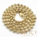 14k solid yellow or white gold moon cut bead chain 18-30 inch 5mm