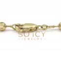 14k solid yellow,white, rose gold moon cut bead chain 18-30 inch 5mm