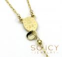 10k yellow gold tri tone disco ball skinny bead rosary chain 26 inch 2.4mm 
