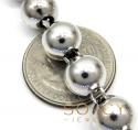 10k white gold rosary large smooth bead chain 36inch 10mm