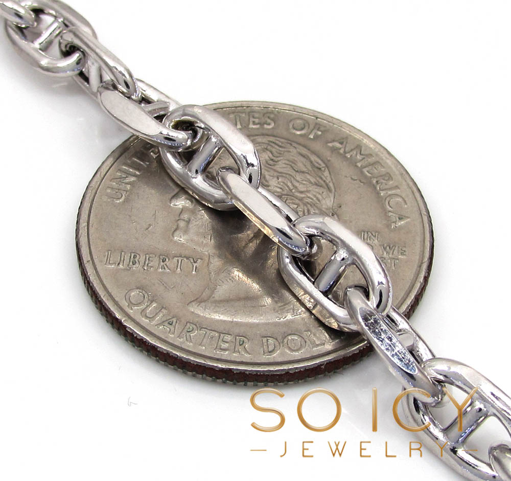 14k gold puffed mariner chain 24-36 inch 5mm 