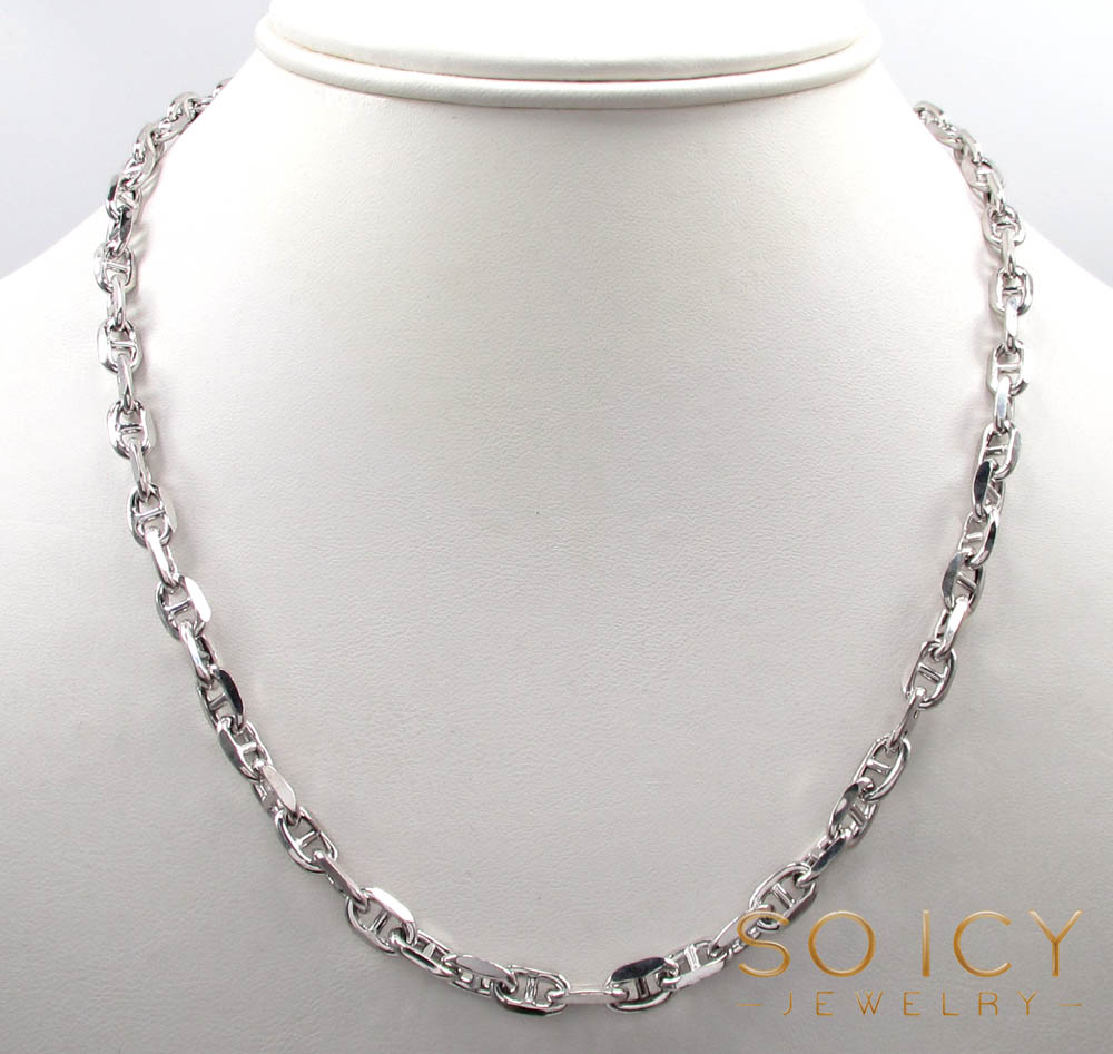 14k gold puffed mariner chain 24-36 inch 5mm 