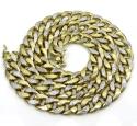 10k yellow gold thick reversible two tone miami chain 26 inch 12.50mm
