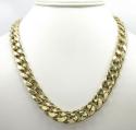 10k yellow gold thick reversible two tone miami chain 26 inch 12.50mm