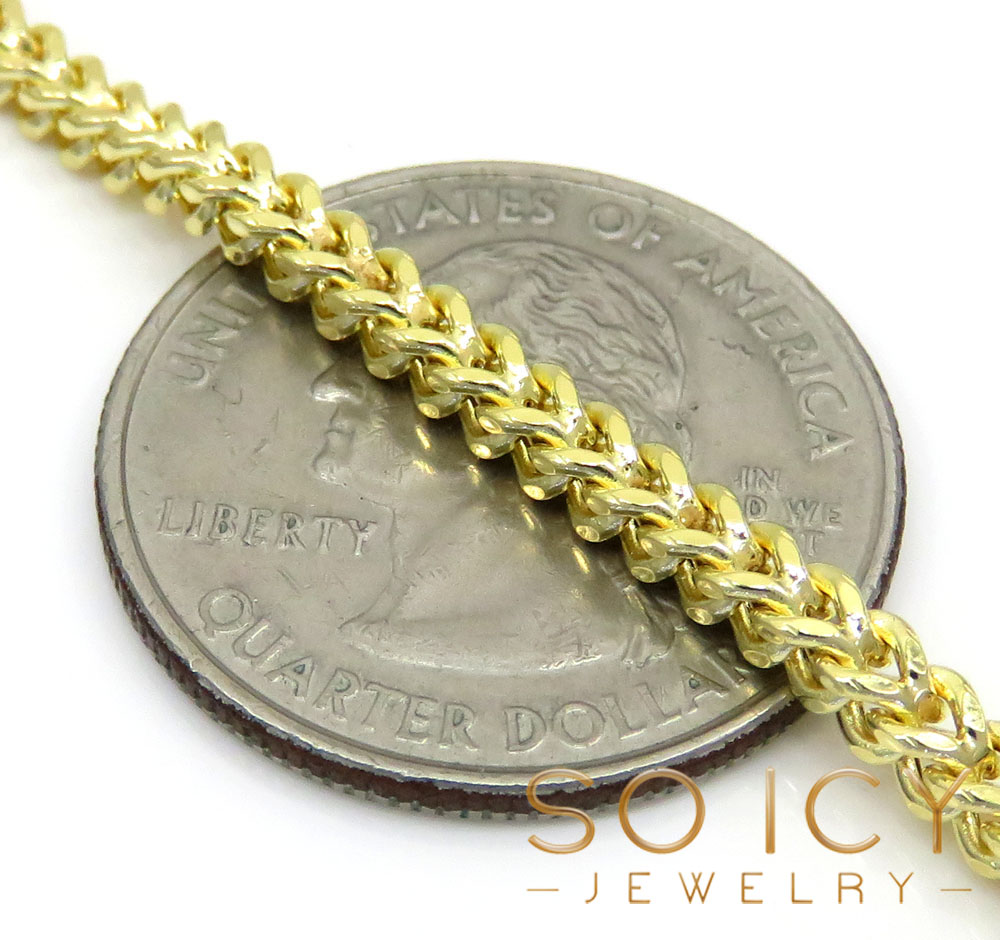 14k gold hollow box franco chain 20-30 inch 2.5mm