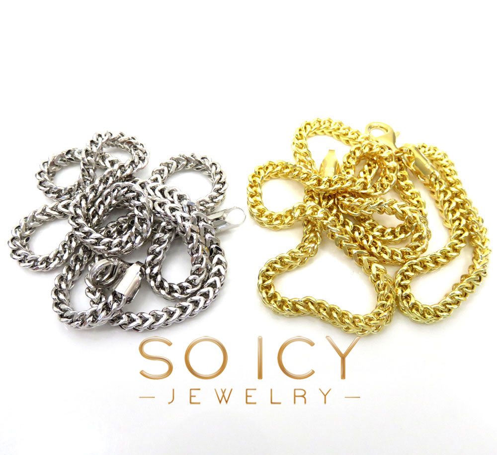 14k gold hollow box franco chain 20-26 inch 3.5mm - Image 2