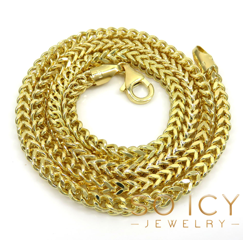 14k gold hollow box franco chain 20-34 inch 3.5mm