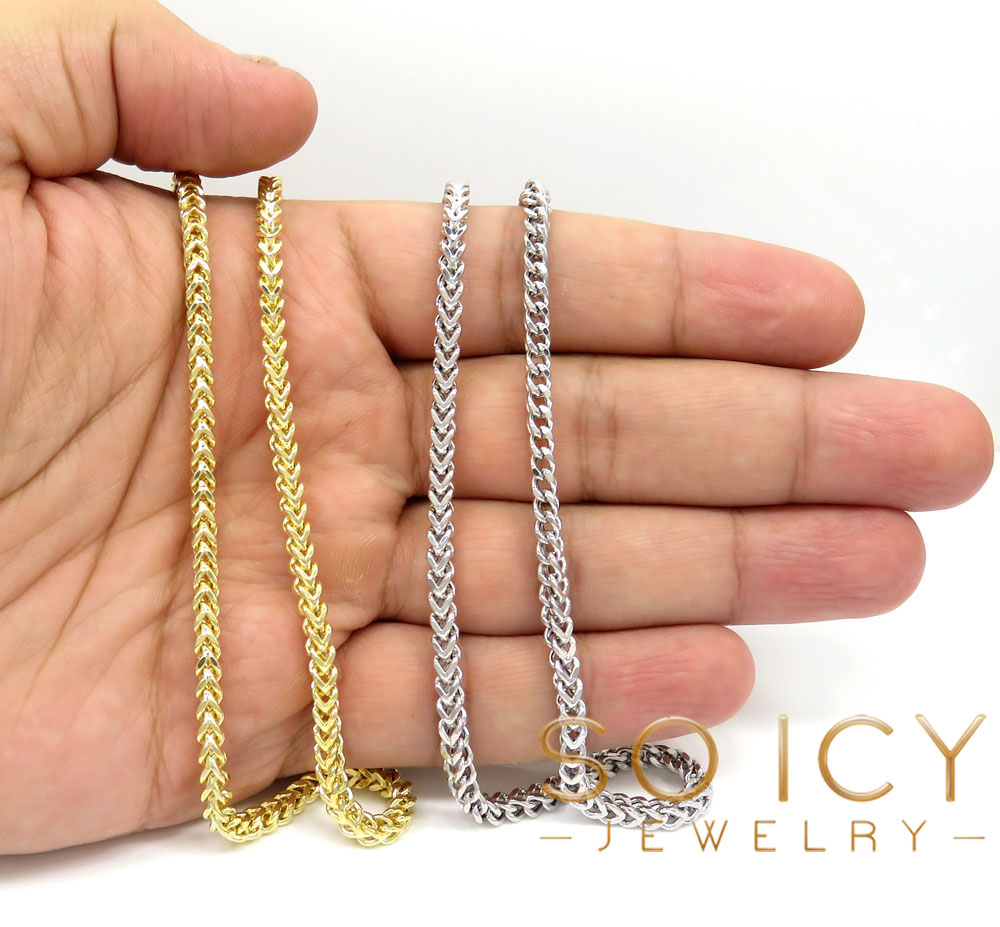 14k gold hollow box franco chain 20-34 inch 3.5mm