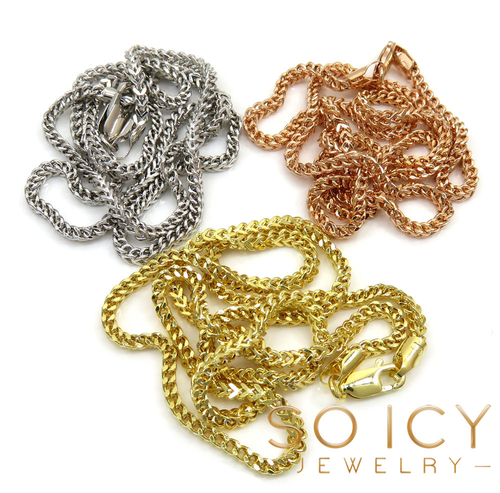 14k gold hollow box franco chain 18-30 inch 2mm
