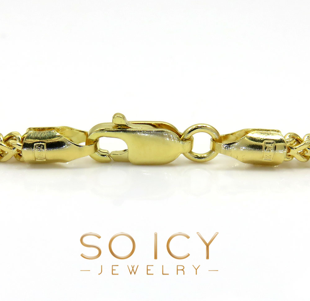 14k gold hollow box franco chain 18-30 inch 2mm