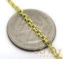 10k yellow gold solid cable chain 24-30 inch 2.20mm