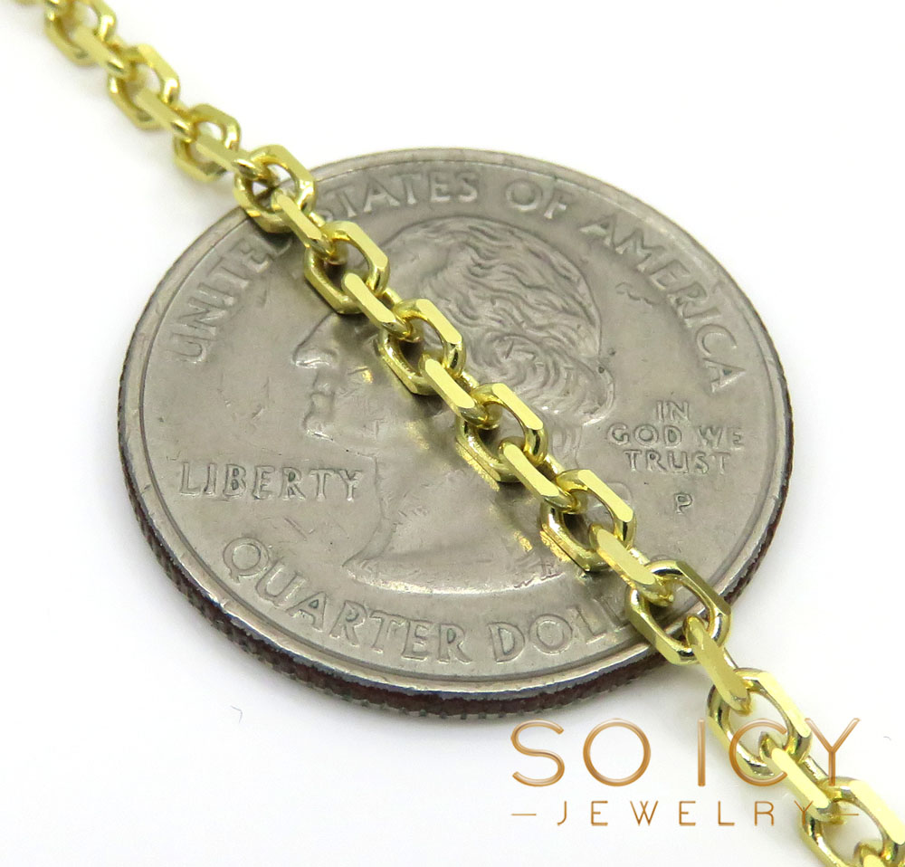 10k yellow gold solid cable chain 24-30 inch 2.80mm - Image 3