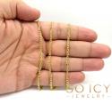 10k yellow gold solid cable chain 24-30 inch 2.80mm