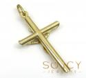 14k yellow gold small jesus tube cross pendant 