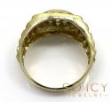 14k two tone cz large  presidential ring 0.55ct