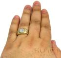 14k two tone cz large  presidential ring 0.55ct