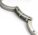 White stainless steel handcuff bracelet