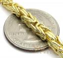 10k yellow gold byzantine chain 20-22inch 4mm
