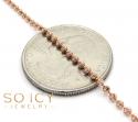 14k rose gold diamond cut skinny bead chain 1.8mm 26-32