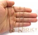 14k rose gold diamond cut skinny bead chain 1.8mm 26-32