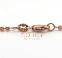 14k rose gold diamond cut skinny bead chain 1.8mm 26-32