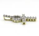 10k yellow gold diamond ankh cross 0.37ct
