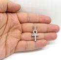 10k yellow gold diamond ankh cross 0.37ct