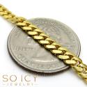 10k yellow gold solid tight link miami chain 32 inch 4.50mm