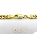 10k yellow gold solid tight link miami chain 32 inch 4.50mm