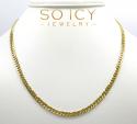 10k yellow gold solid tight link miami chain 32 inch 4.50mm