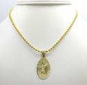 14k yellow gold virgin mary oval pendant 