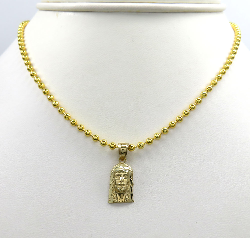 10k yellow gold mini jesus piece pendant  - Image 5