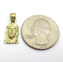10k yellow gold mini jesus piece pendant 