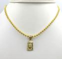 10k yellow gold mini jesus piece pendant 