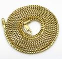 14k solid yellow gold solid skinny franco chain 16-24 inch 1.4mm 