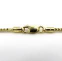 14k solid yellow gold solid skinny franco chain 16-24 inch 1.4mm 