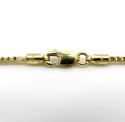 14k solid yellow gold solid skinny franco chain 16-28 inch 1.4mm 
