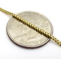 14k solid yellow gold solid skinny franco chain 16-24 inch 1.4mm